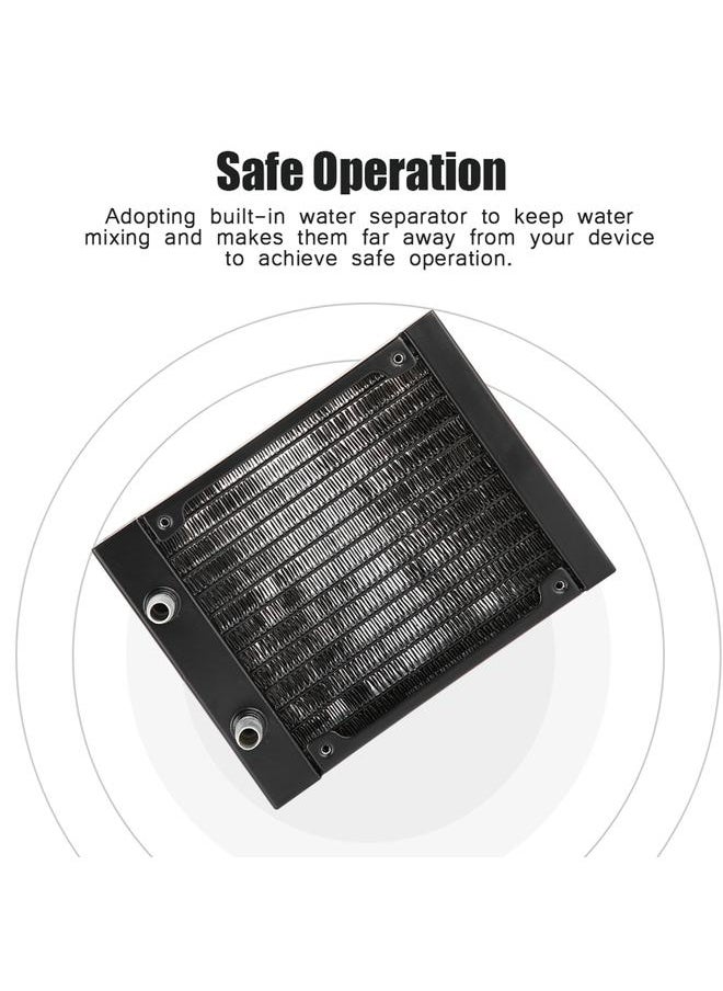 Fast Heat Dissipation PC Heat Exchanger 12 Tubes Durable Computer Heat Exchanger - 120mm