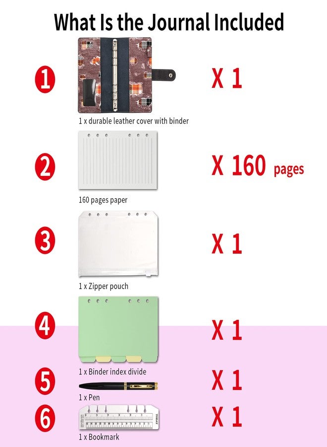 Wonderpool Refillable Spiral Journal 6 Ring Binder Notebook Writing Journal with Inner Pockets-College Lined Paper and Pattern Cover for School Work Travel and Organizer (A6, Flowers) - Image 4