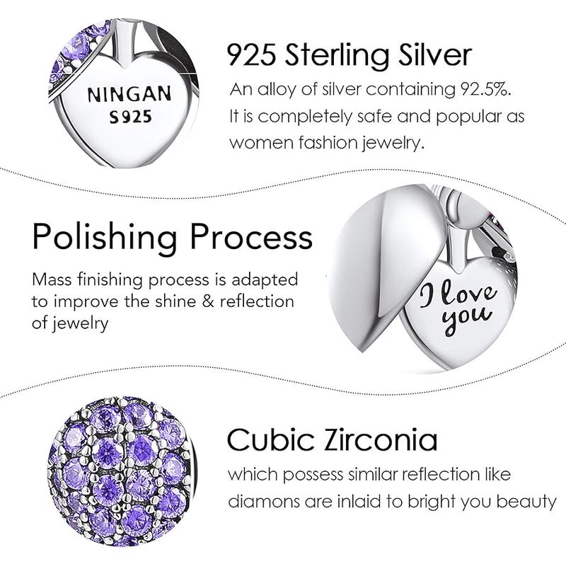 NINGAN 16 18 21st 30th 40th 50th 60th Birthday Charms for Bracelets-925 Sterling Silver Openwork Bead,Charms for Bracelets and Necklaces,Gifts for Women Girl - Image 4