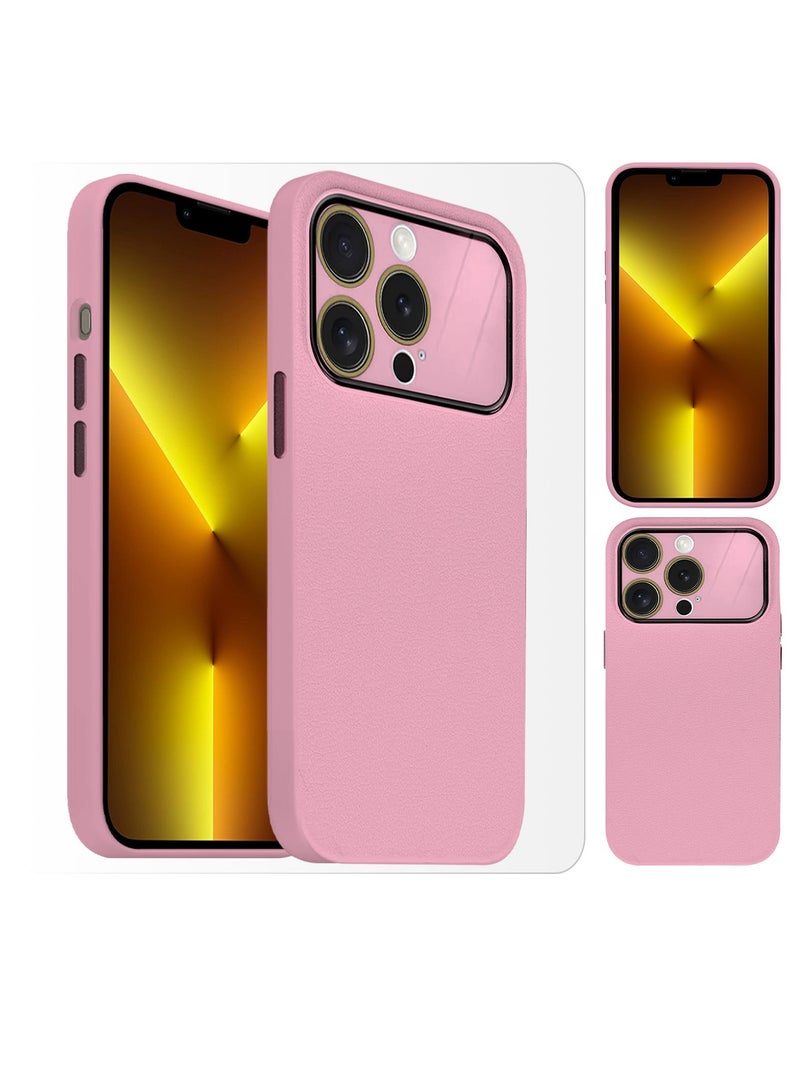Hard Silicone Case Cover for Apple iPhone 13 pro - Cover with Camera Protection Bumper - Auto Focus Design - Pink - Image 1