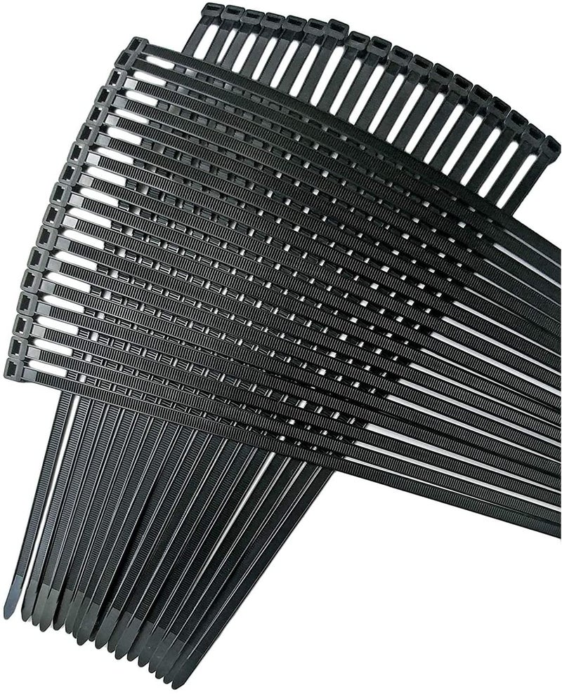 SCHOFIC Cable Zip Ties Heavy Duty 450 MM [Size 18 INCH], Ultra Strong Plastic [Polyamide] Wire Ties with 49 Pounds Tensile Strength, Nylon Tie Wraps with 4.8 MM Width (50, BLACK) - Image 2