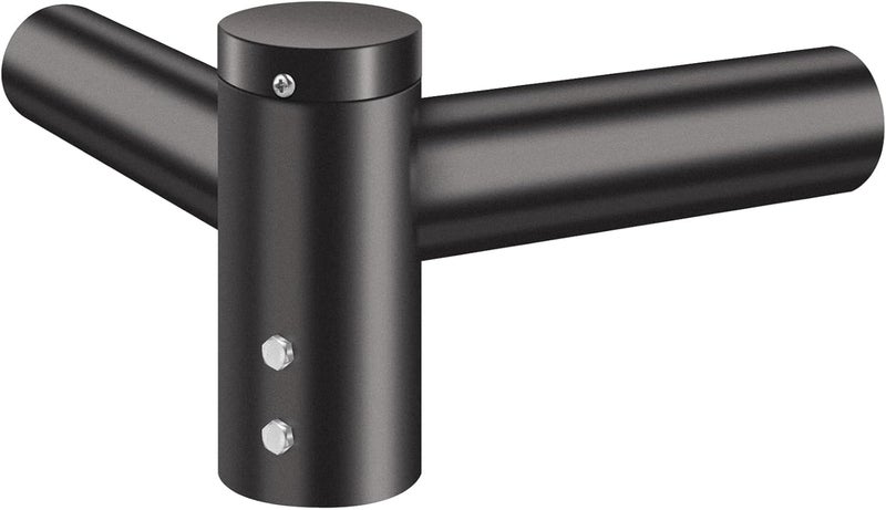 LEDMO 90° Tenon Adaptor with 2 arms, Double 2-3/8" Round Slip Fitter Bracket, Lighting Mounting Heavy Duty Extension Round Pole for Parking Lot Area Light Street Floodlight Solid Rustproof - Image 1