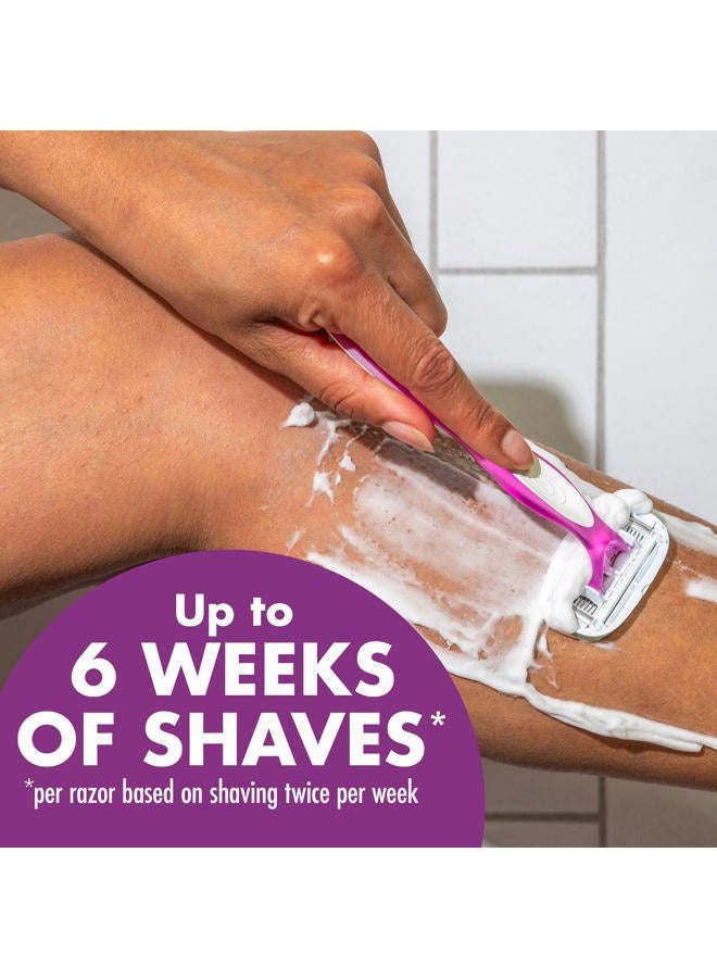 Bic Soleil Sensitive Advanced Women's Disposable Razors With 360 Degree Moisture Strips For Enhanced Glide, Shaving Razors With 5 Blades, 2 Count - Image 5