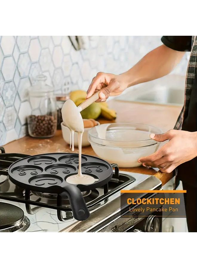Joyful Face Lightweight Thick Version 7 Cup Nonstick Frying Pan For Eggs Burgers Pancakes Easy Clean Aluminum Cookware Holiday Gift For Family - Image 5