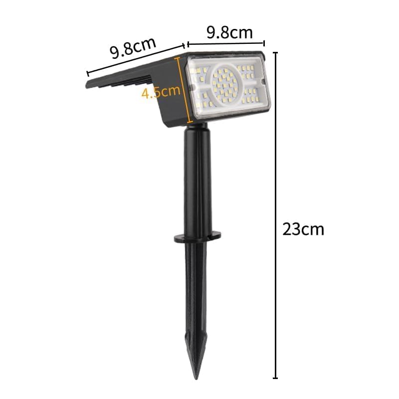 GIGAWATTS GW-701 Solar Landscape Spotlight 49 LED 1500mAh Li-ion Battery Outdoor Light 160lm Ground Spot Lamp with 1W Polysilicon Panel for Yard Garden Driveway Porch Patio (Pack of 1) - Image 4