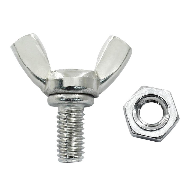 Dijedev M6*12 Wing Butterfly Screws Bolts, 10 Pcs Stainless Steel Wing Bolt, Machine Fastener, Thumb Hand Screws for Electronic Equipment - Image 3