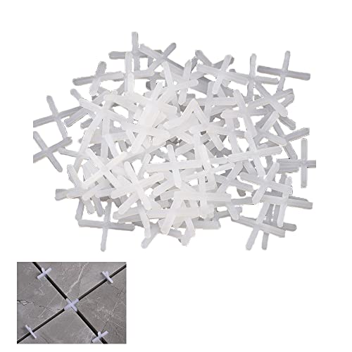 UtySty 2000 Pack Tile Spacers 1/12'' 2mm Gaps Ceramic Wall Floor Tile Spacer Cross Spacing Installation Laying Joint Retaining Separators Tool for Tiling Positioning Clip Leveling System Construction - Image 1