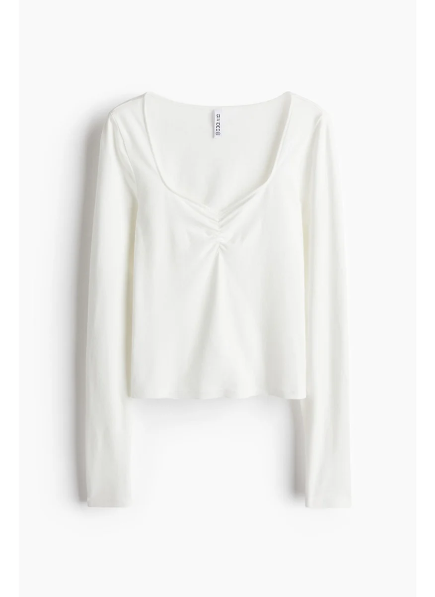 H&M Sweetheart-Neck Top