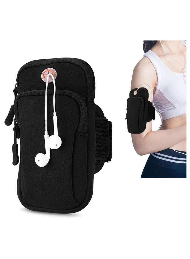 كابتن تيك Waterproof Sport Arm Bag, Running Armband Phone Holder Bag, Fitness Armband with Adjustable Band and Headphone Slotfor, For Jogging, Yoga, Hiking, Running Camping - Image 1