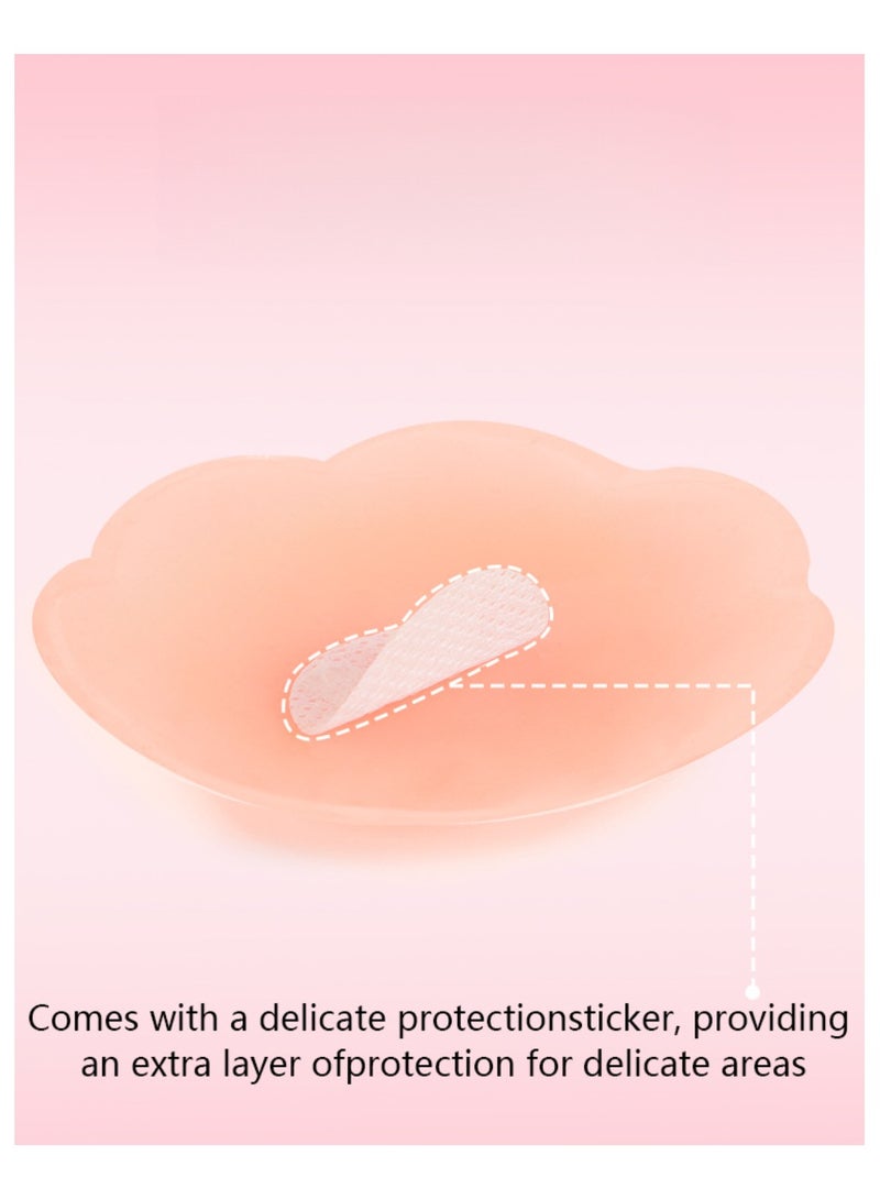 TAYYIB NOOR 6 Pairs Reusable Silicone Nipple Cover – Invisible Stick On Bra, Washable Breast Pads, Ultra Thin Adhesive Breast Pasties with Storage Box - Image 5