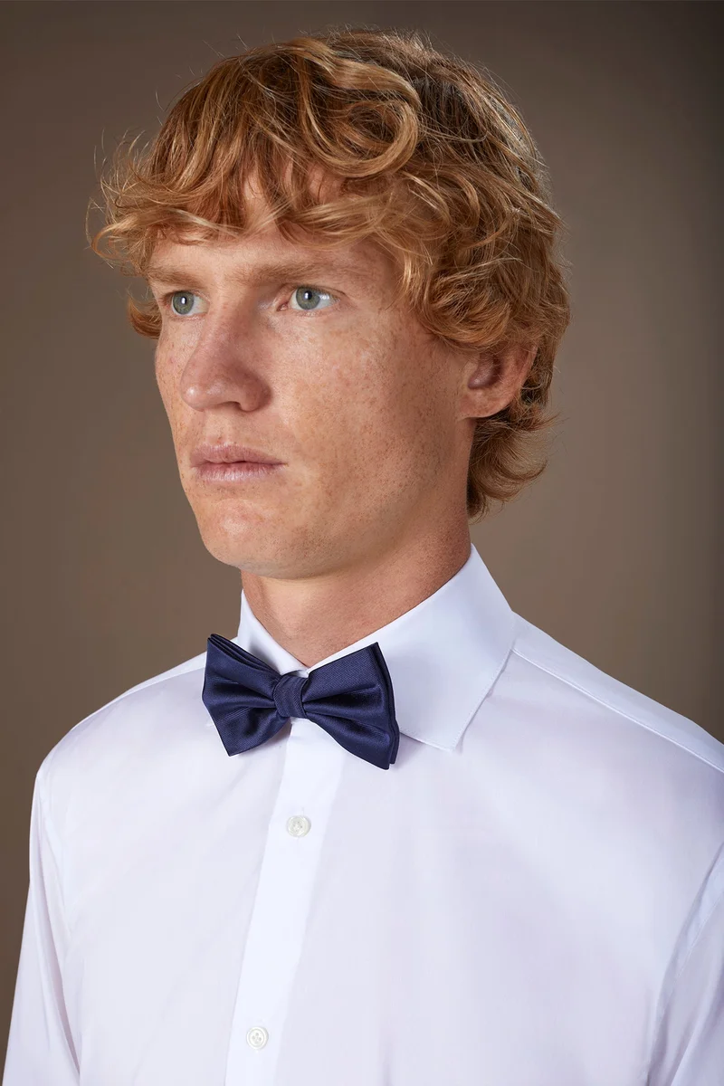 Doppelganger White Men's shirt with classic collar in slightly elasticized technical fabric suitable for cufflinks - White for Men | Best Price UAE
