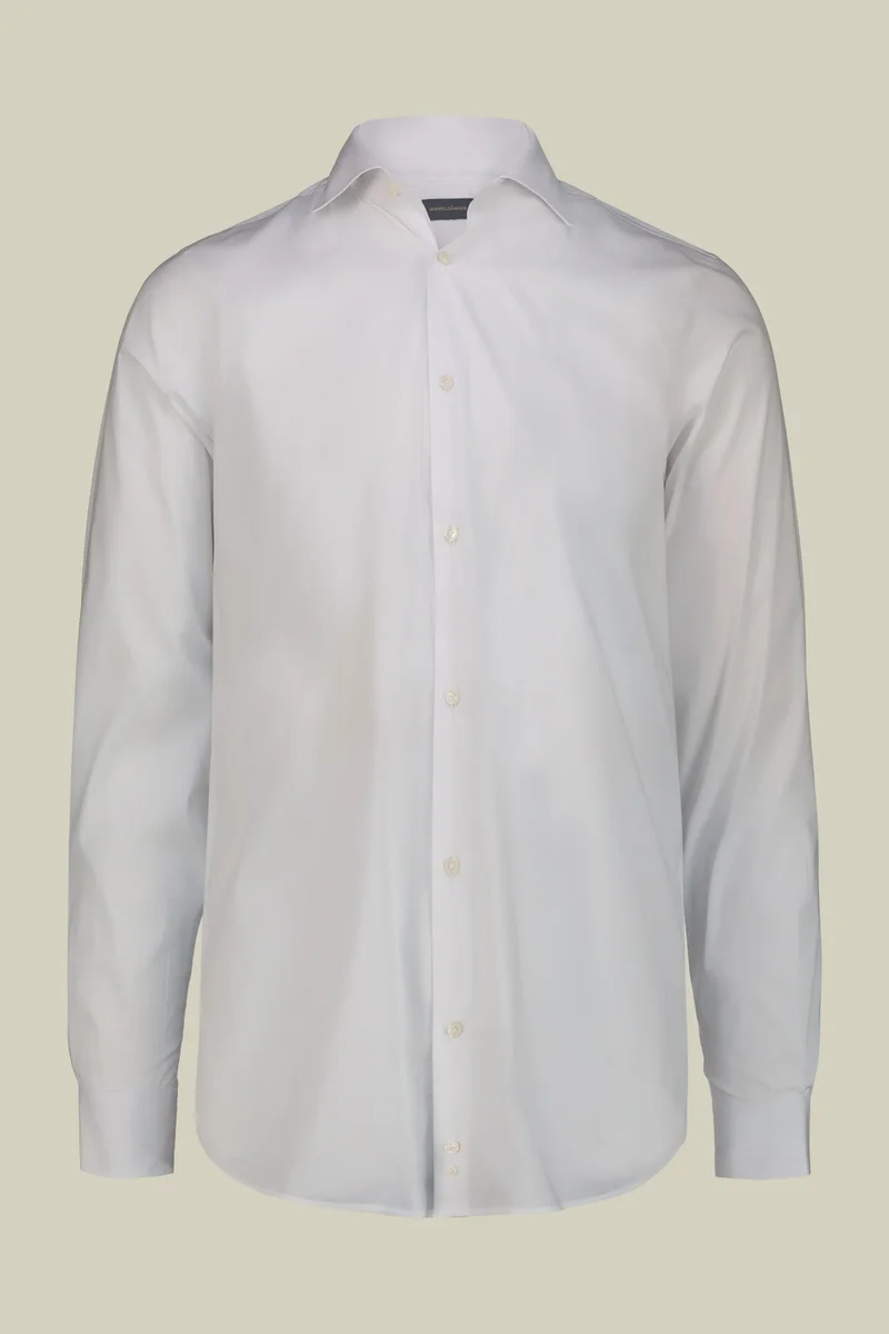 Doppelganger White Men's shirt with classic collar in slightly elasticized technical fabric suitable for cufflinks - White for Men | Best Price UAE