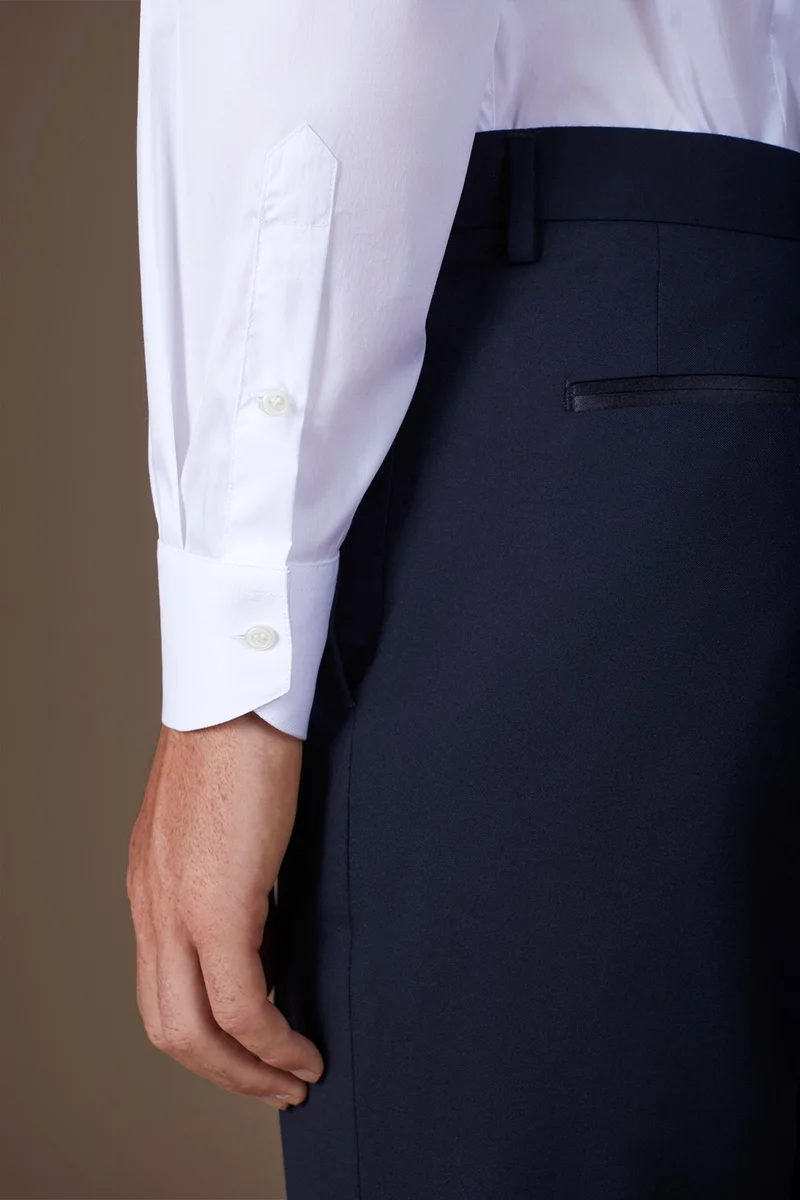 Doppelganger White Men's shirt with classic collar in slightly elasticized technical fabric suitable for cufflinks - White for Men | Best Price UAE