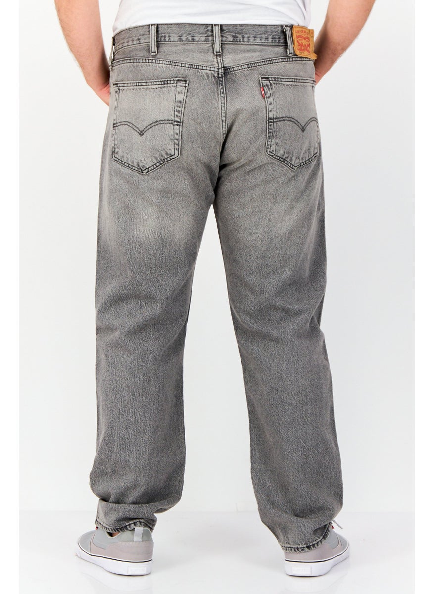 Levi's Men Regular Fit Rip Non Stretchable Straight Leg Jeans, Wash Grey  - Image 3