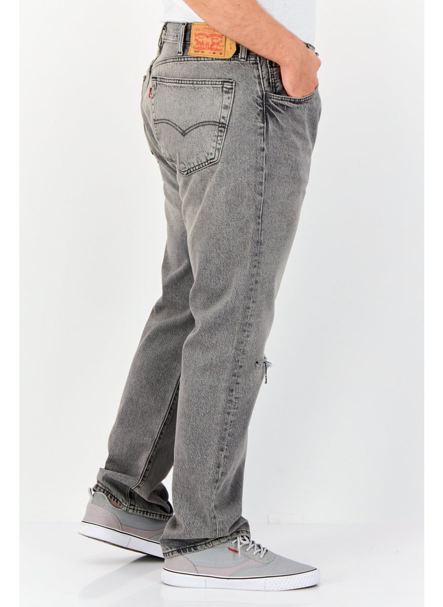 Levi's Men Regular Fit Rip Non Stretchable Straight Leg Jeans, Wash Grey  - Image 2
