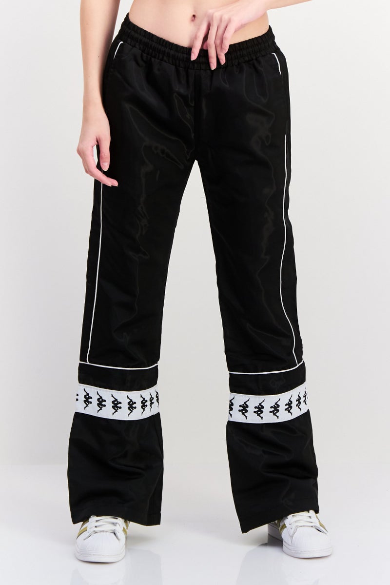 Kappa Women Sportswear Fit Brand Logo Track Pants, Black - Image 1