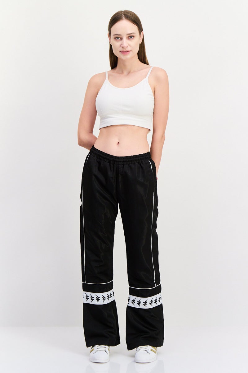 Kappa Women Sportswear Fit Brand Logo Track Pants, Black - Image 4