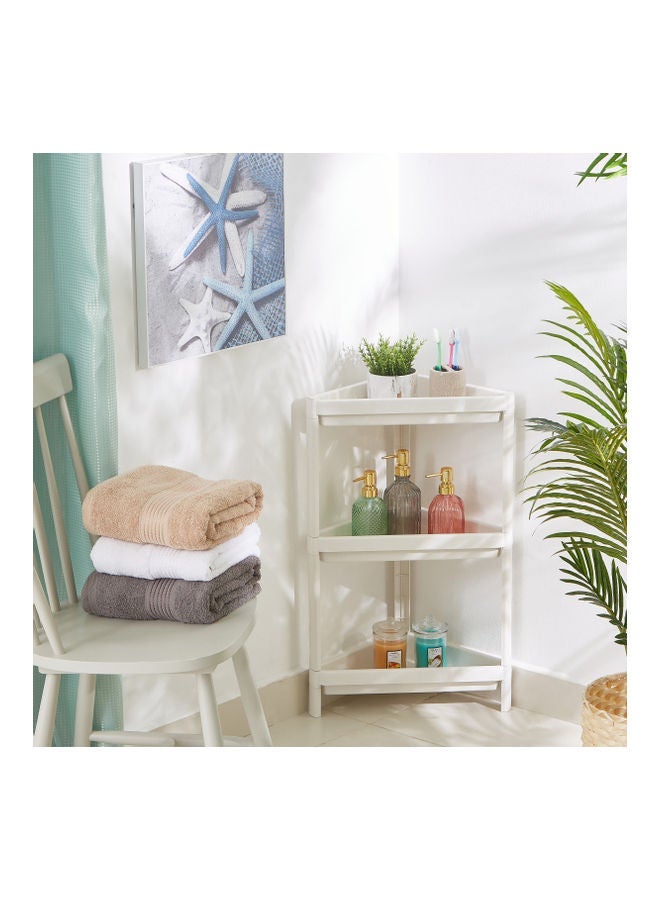 Home Box Allure Triangular 3-Tier Bathroom Caddy White 26x10x19.5cm - Image 5