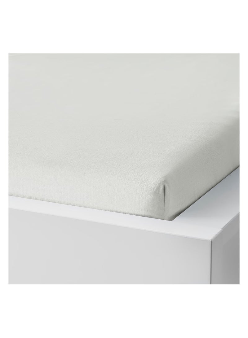 STRBOXONG SINGLE Bedsheet Soft Cotton Fibre Breathes Fitted Sheet Non-Shrink White 90x200 cm - Image 4