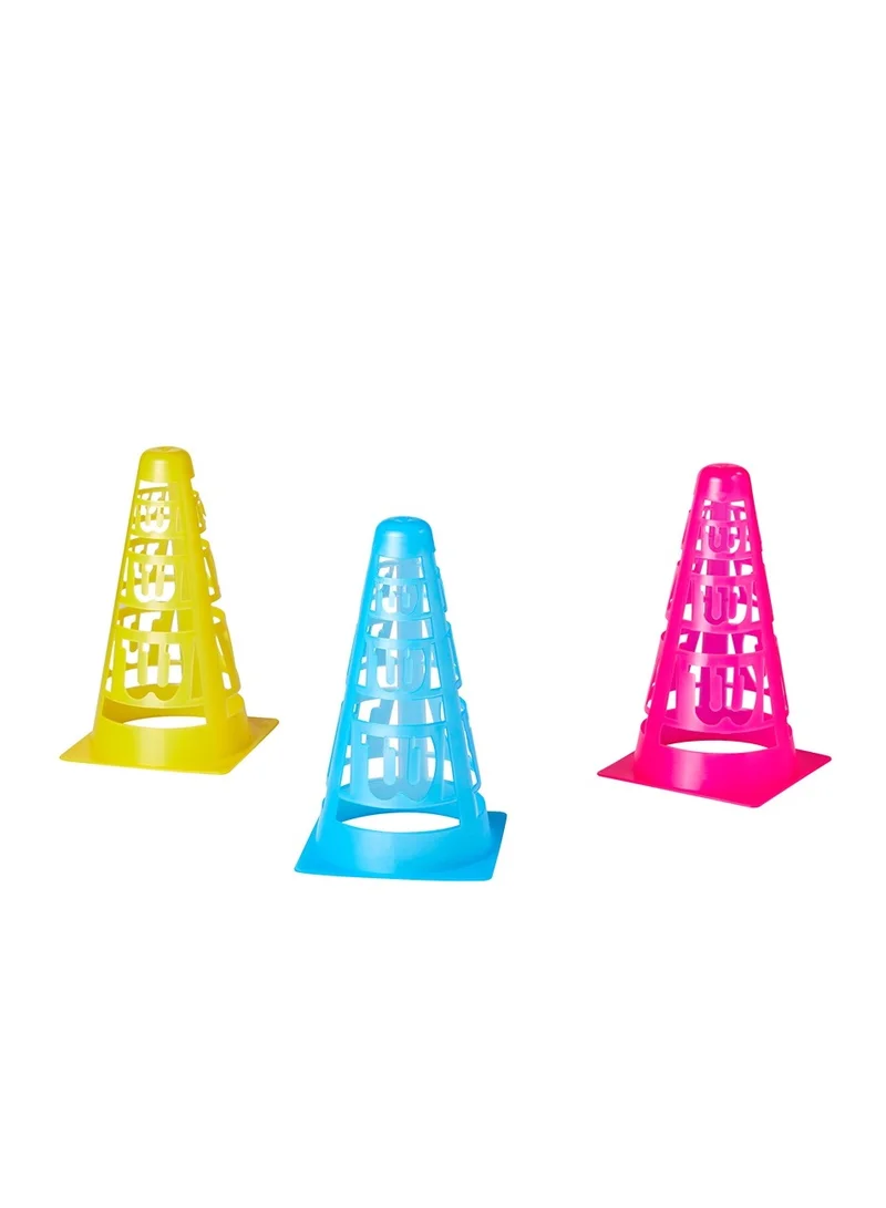 Wilson Training Cones, Multicolor, Pack of 12