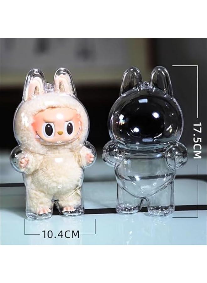 Doll Clear Display Bag, Portable Figures Storage PVC Bag with Keychain, Mini Hanging Box Dustproof Box for 10cm Plush(Without Doll) (Standing Posture Bag)  - Image 3