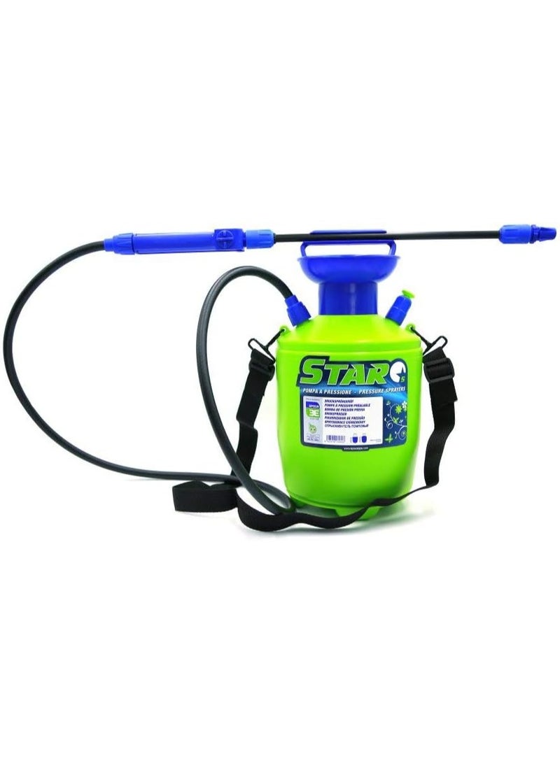 Star Epoca Star Sprayer 5L – Pressure Garden Sprayer with Comfortable Shoulder Strap Ideal for Gardens and Farms, Perfect for Vegetables, Fruits, Flowers, Lawns. - Image 1