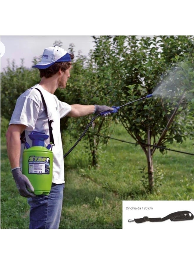 Star Epoca Star Sprayer 5L – Pressure Garden Sprayer with Comfortable Shoulder Strap Ideal for Gardens and Farms, Perfect for Vegetables, Fruits, Flowers, Lawns. - Image 4