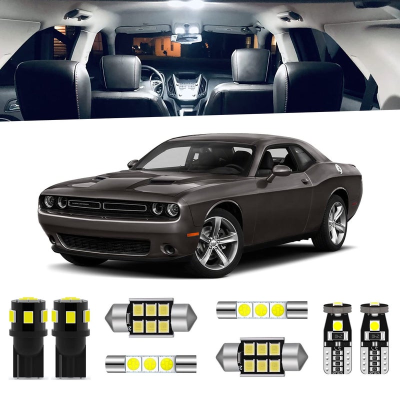 ENDPAGE 13Pieces Challenger Interior LED Light Kit Package for Dodge Challenger 2008 2009 2010 2011 2012 2013 2014 2015 2016 2017 2018 2019 2020 License Plate Lights Install Tool