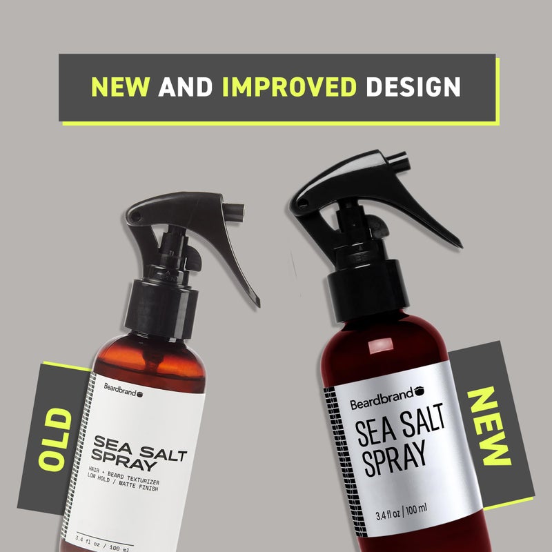 Beardbrand بخاخ ملح البحر للرجال من بيردبراند - رذاذ شعر مكون من قوام مع رائحة لؤلؤة | يضيف حجمًا وتشطيبًا غير لامع طبيعي | أمواج شاطئية، تثبيت خفيف - 3.4 أونصة - Image 3