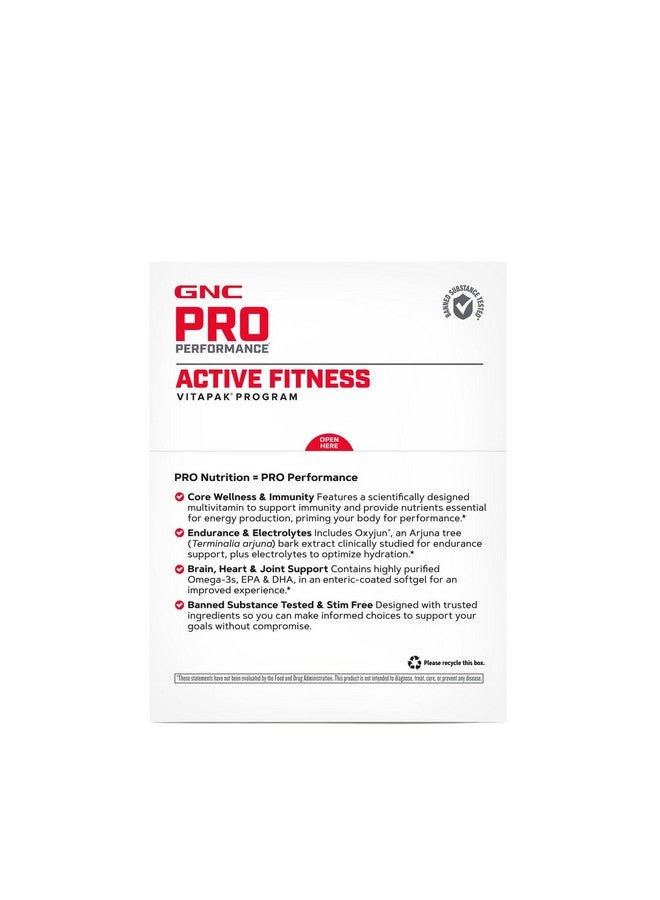 GNC Pro Performance Active Fitness Vitapak Program | 30 Servings - Image 3