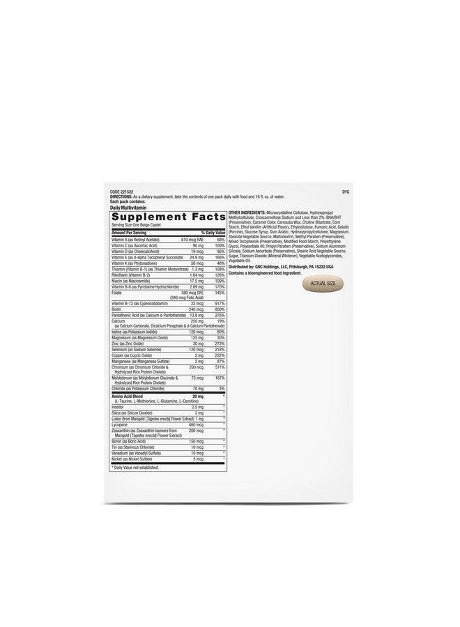 GNC Pro Performance Active Fitness Vitapak Program | 30 Servings - Image 5