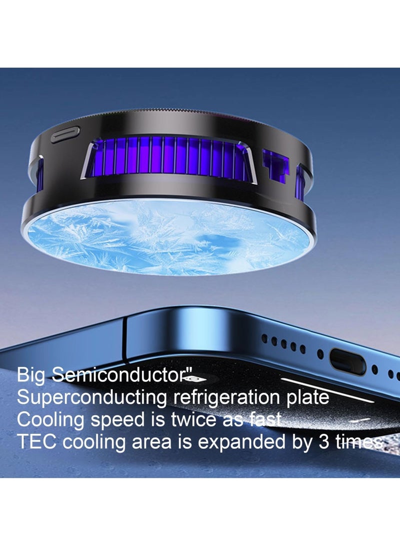 SOLARAE Phone Cooling Fan, Magnetic Mobile Phone Radiator, RGB Mobile Phone Cooling Fan, RGB Mobile Phone Cooling Fan, Phone Radiator with Semi-Conductor Cooling Chip, RGB Cell Phone Cooler for Games - Image 5