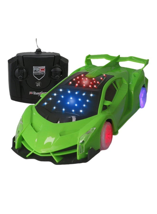 NIBEMINENT 3D Four Way Lighting Electric Remote Control Car 