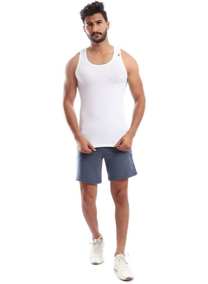 Cottonil Men's Comfort Cotton Stretch Tank Top Undershirt - White - Image 3