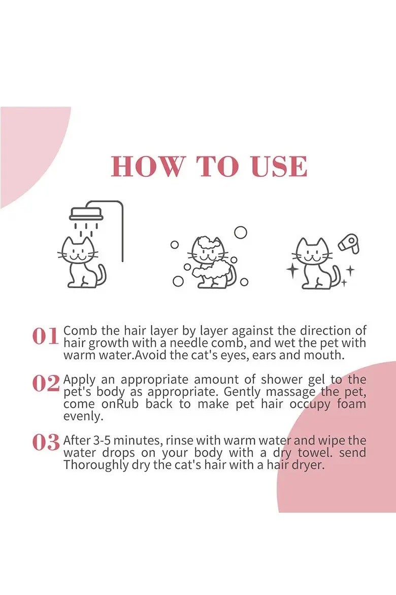 بايولاين شامبو بيولاين للقطط طويلة الشعر – 250 مل | متوازن الحموضة، يقلل تساقط الشعر، يهدئ البشرة ويعزز صحة الفرو - Image 2