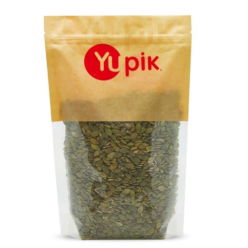 Yupik Raw Pumpkin Seeds No Shell 1 lb 16 oz GMOFree GlutenFree Kosher Shelled Pepitas SaltFree OilFree PlantBased Protein Source of Fiber Healthy Snacks Ideal for Baking Topping - Image 1