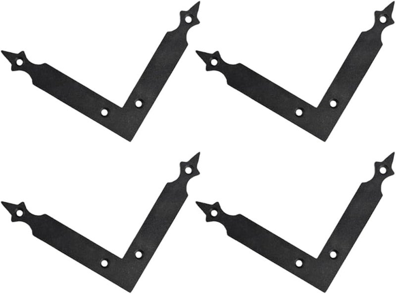 Heavy Duty Iron Corner Brace Brackets 4 Pack Flat Right Angle Support For Furniture - Image 1