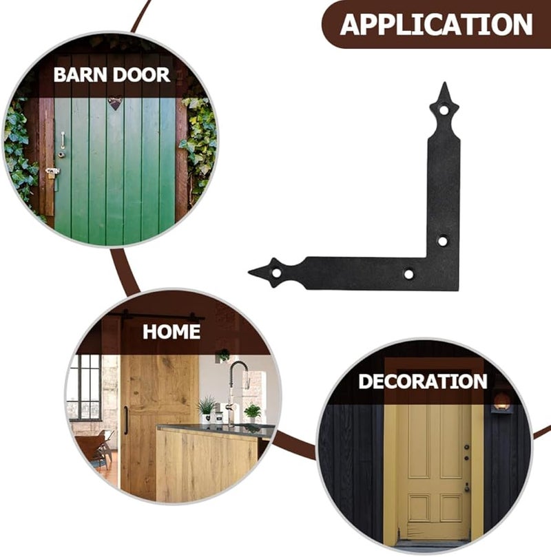 Heavy Duty Iron Corner Brace Brackets 4 Pack Flat Right Angle Support For Furniture - Image 5