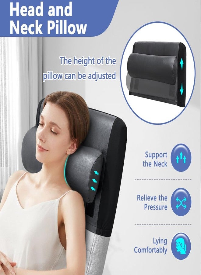 Zelen Recliner Pillow for Head Couch Neck Pillow Leather for Recliner Chair Rest Cushion Neck Support Pillow Office Chair Recliner Headrest Head Support Pillow with Headrest Cover - Image 3