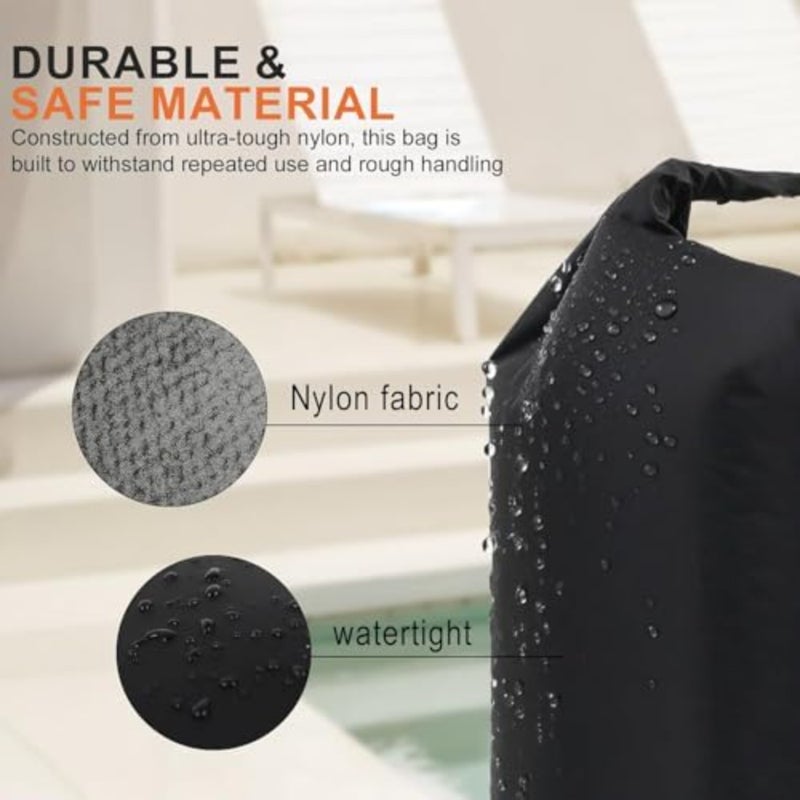 Travel Laundry Bag, Waterproof Vacuum Compression Wet and Dry Bags with Side Handles, Large Capacity Reusable Organizer for Dirty Clothes, Sports, Gym, Camping, Dorm, Black - Image 4