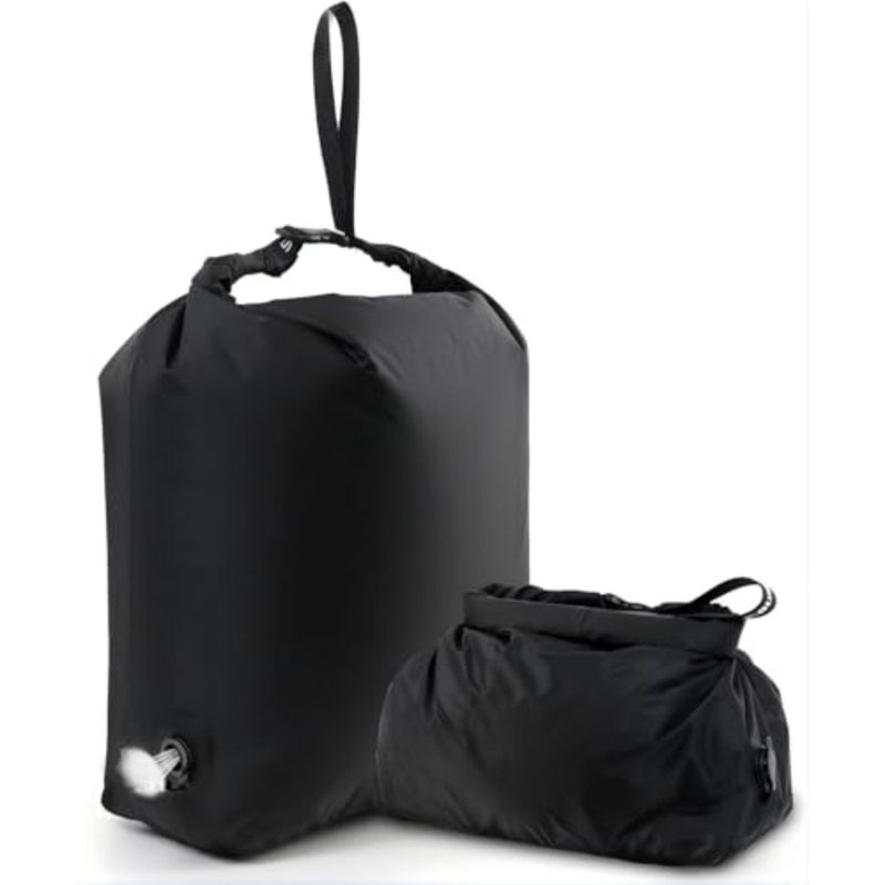 Travel Laundry Bag, Waterproof Vacuum Compression Wet and Dry Bags with Side Handles, Large Capacity Reusable Organizer for Dirty Clothes, Sports, Gym, Camping, Dorm, Black - Image 1
