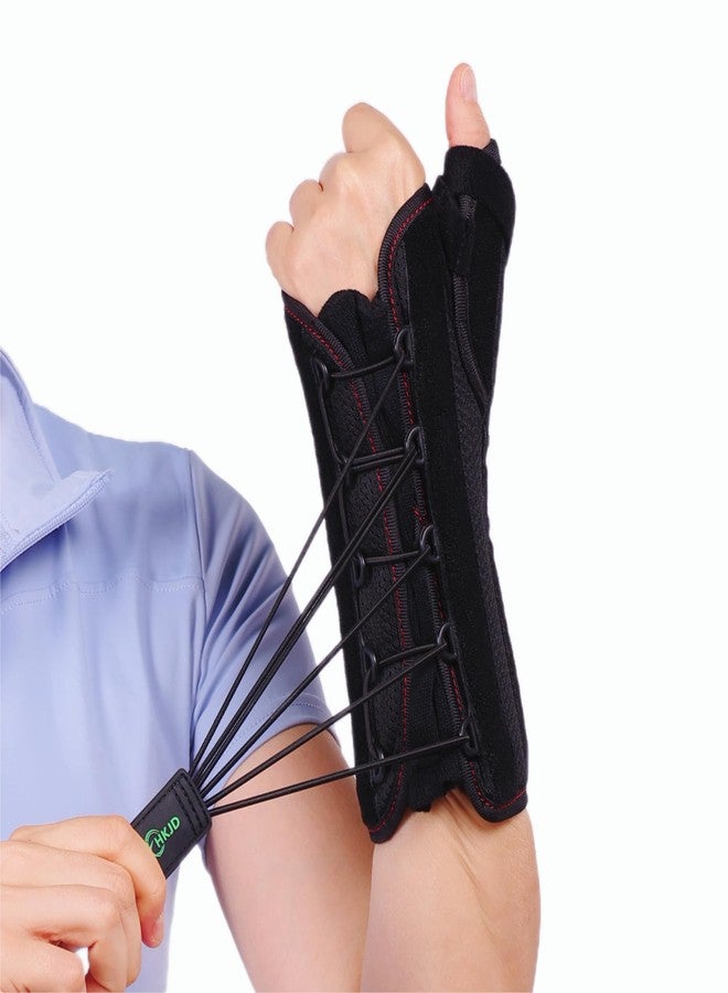 HKJD Wrist Brace with Thumb Support (Black, One Size, Right Hand) - Image 1