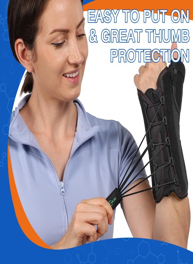 HKJD Wrist Brace with Thumb Support (Black, One Size, Right Hand) - Image 2