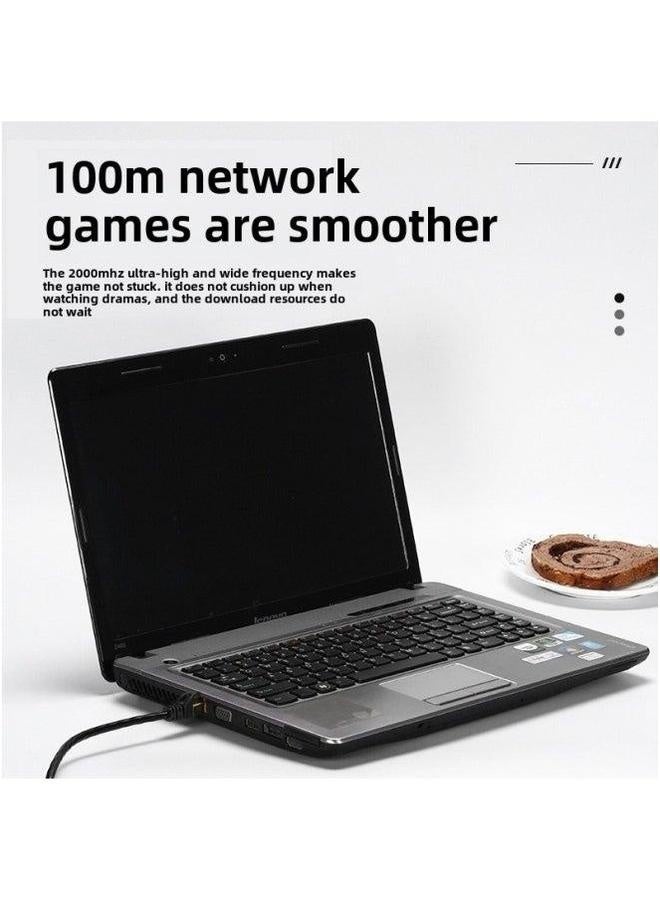 Outlet Cat8 High Speed Network Line 40G Gigabit Broadband 8 Router Jumper-Color:Blue-Line Length:3m - Image 2