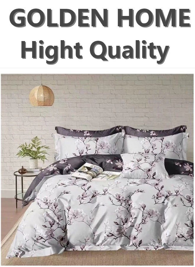 GOLDEN HOME GOLDEN HOME Ramadan Special King Size Duvet Cover Set: 1 Gift-Ready Duvet Cover + 4 Pillow Covers + 1 Premium Fitted Sheet 