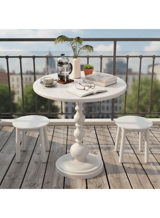 Sinyin Round Metal Side Table, Accent Table for Living Room, Bedroom & Office - Image 2