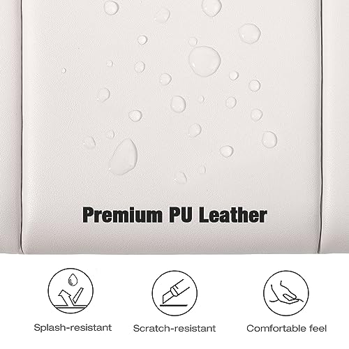MoKo 9-11 Inch Puffy Tablet Sleeve Bag Fit with New 11-inch iPad Pro M4/iPad Air M2, iPad 10th Gen 10.9, iPad Pro 11, iPad Air 4/5th Gen 10.9, Built-in Elastic Band, PU Leather Carrying Case, White - Image 4