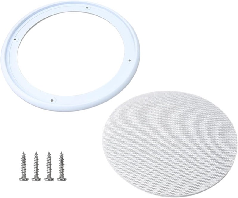 RDEXP 8 Inch White Car Speaker Grille Mesh Cover - DIY Speaker Accessory - Image 1