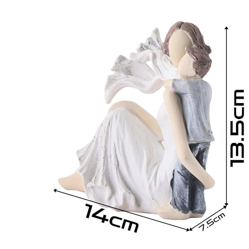 Mariner's Creation Mother and Child Home Sculpture, Resin Crafts, Living Room, Bedroom Table Decoration, Gift for Mother's Day, Birthday, Anniversary, 14 cm , 14 cm, Multicolor - Image 5
