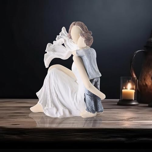Mariner's Creation Mother and Child Home Sculpture, Resin Crafts, Living Room, Bedroom Table Decoration, Gift for Mother's Day, Birthday, Anniversary, 14 cm , 14 cm, Multicolor - Image 2